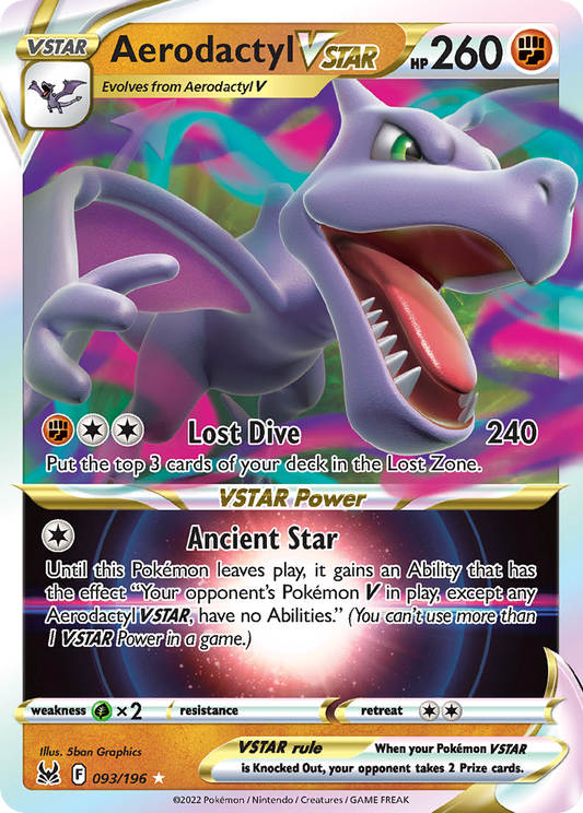 Aerodactyl VSTAR 093/196 VSTAR Rare Lost Origin Holo NM/M