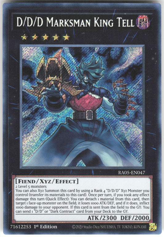 D/D/D Marksman King Tell (Secret Rare) Secret Rare Rarity Collection 5 RA05-EN047 NM