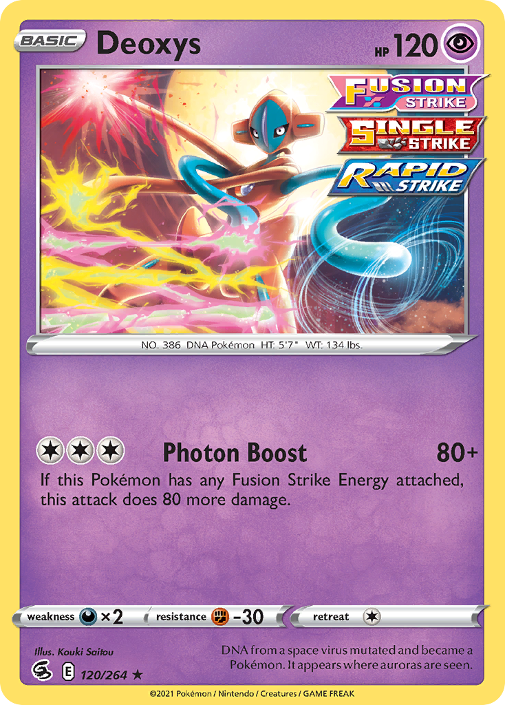 Deoxys 120/264 Rare Fusion Strike Holo NM/LP