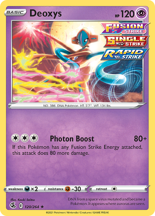 Deoxys 120/264 Rare Reverse Holo Fusion Strike NM/LP