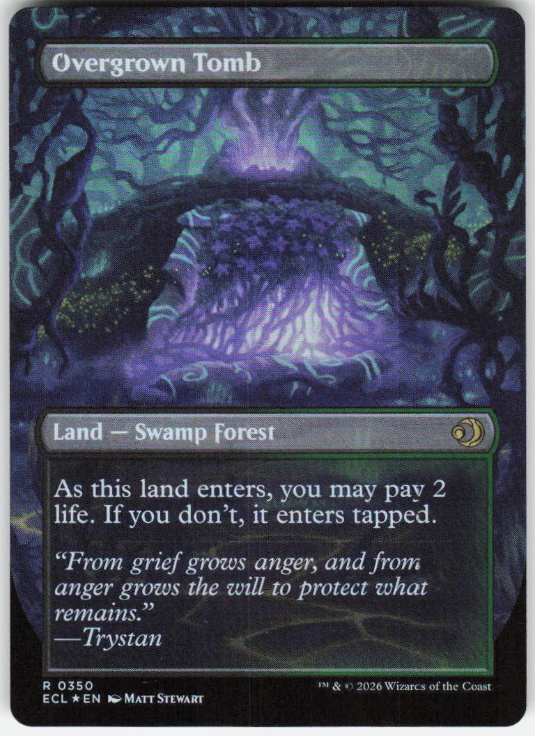 Overgrown Tomb (Borderless Foil) R Lorwyn Eclipsed 350 NM (Back)