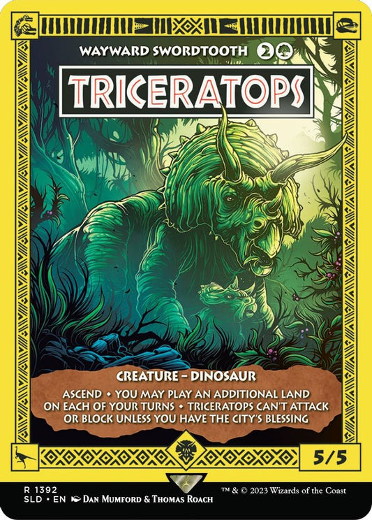 Triceratops - Wayward Swordtooth 1392 Rare Secret Lair Drop Series NM/M