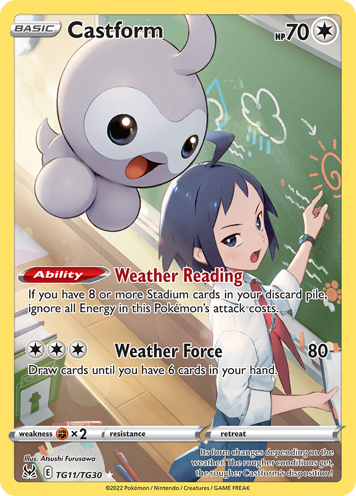 Castform TG11/TG30 Trainer Gallery Rare Lost Origin Trainer Gallery Holo NM/M