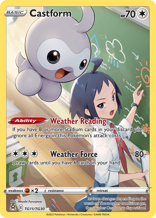 Castform TG11/TG30 Trainer Gallery Rare Lost Origin Trainer Gallery Holo NM/M