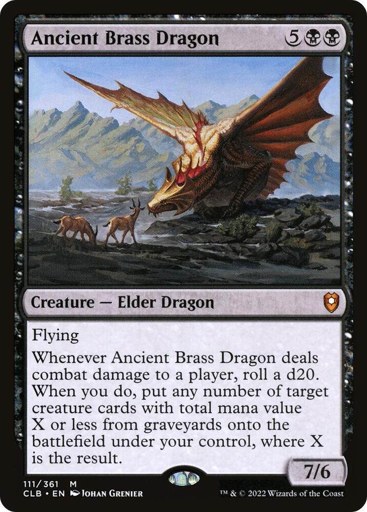 Ancient Brass Dragon 111 Mythic Commander Legends: Battle for Baldur's Gate NM/M