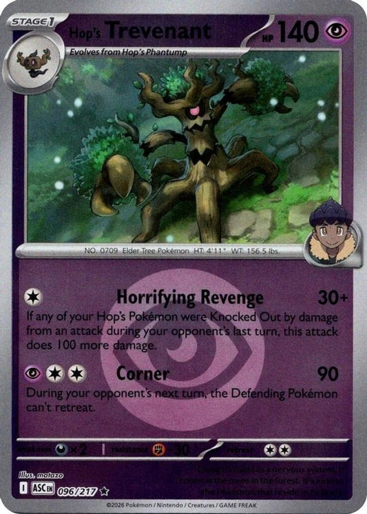 Hop's Trevenant (Energy Symbol Pattern) 096/217 Reverse Holo Ascended Heroes NM/M