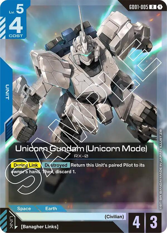 Unicorn Gundam (Unicorn Mode) GD01-005 R Newtype Rising NM/M