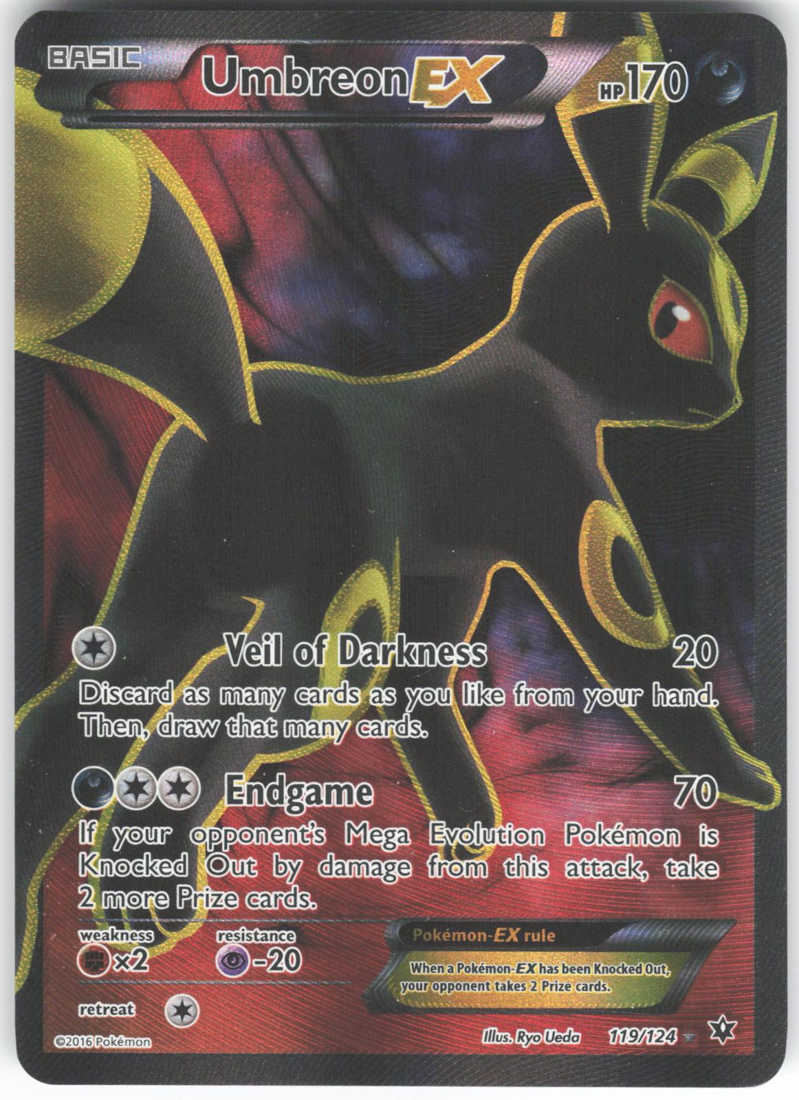 Umbreon EX 119/124 Ultra Rare Fates Collide LP