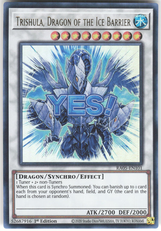 Trishula, Dragon of the Ice Barrier Ultra Rare Rarity Collection 5 RA05-EN101 NM