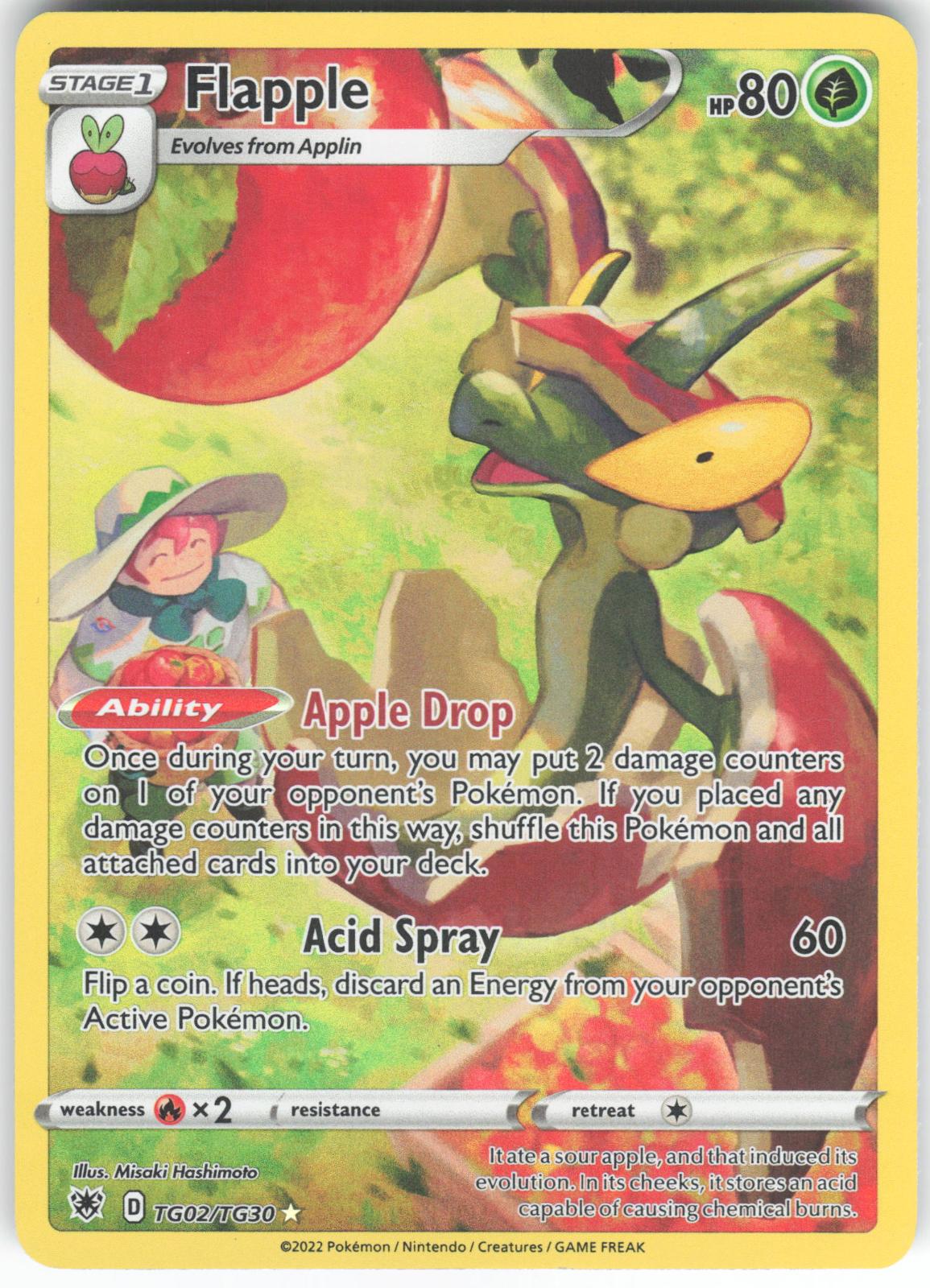 Flapple TG02/TG30 Trainer Gallery Rare Astral Radiance Trainer Gallery Holo LP