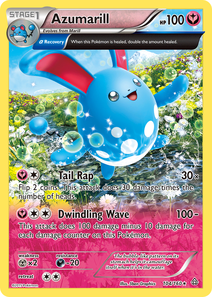 Azumarill 104/160 Rare Primal Clash Holo NM/M