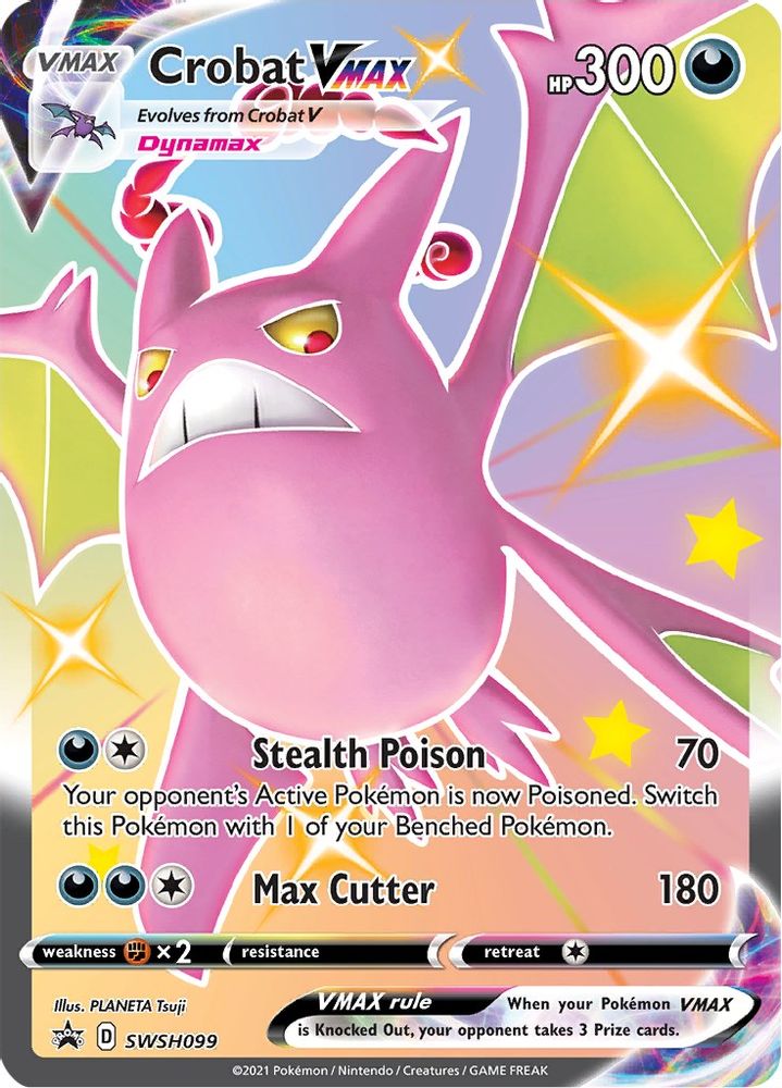 Crobat VMAX SWSH099 Promo Sword & Shield Promo Holo NM/M