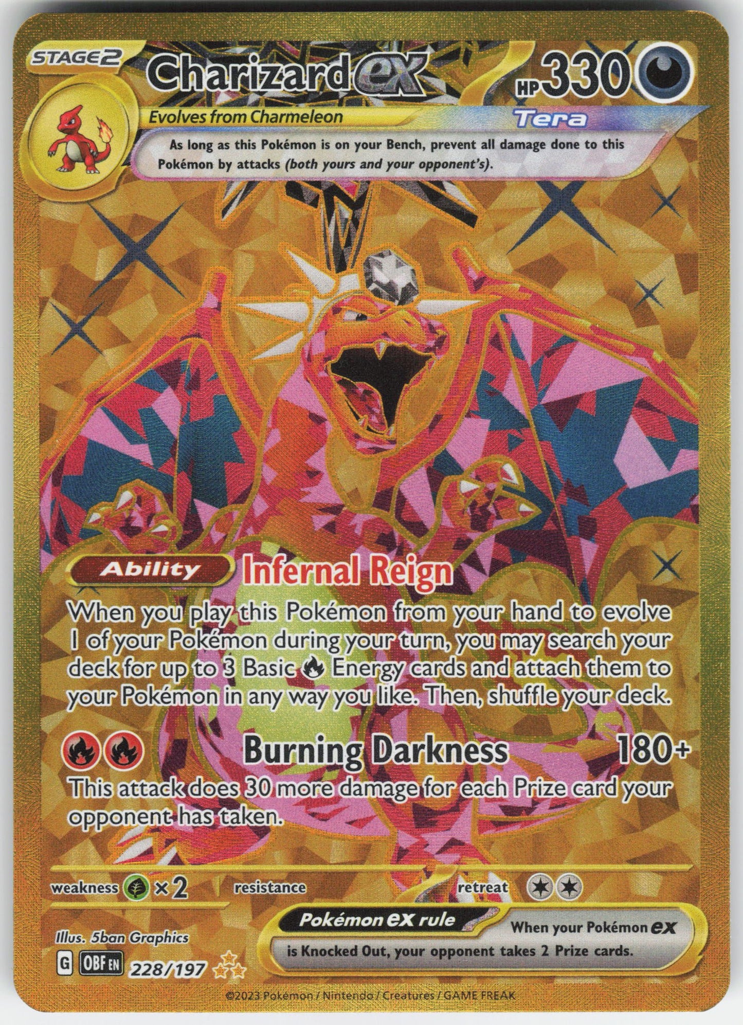 Charizard ex - Hyper Rare SV03: Obsidian Flames 228/197 NM