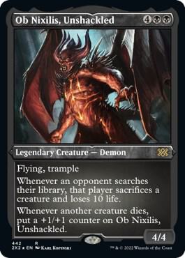 Ob Nixilis, Unshackled (Foil Etched) 442 Rare Double Masters 2022 Foil NM/M
