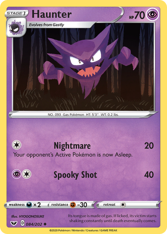 Haunter 084/202 Uncommon Reverse Holo Sword & Shield NM/LP