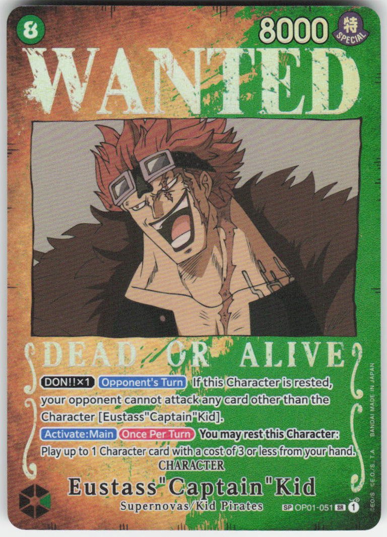 Eustass"Captain"Kid (Wanted Poster) SR Pillars of Strength OP01-051 NM