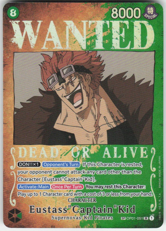 Eustass"Captain"Kid (Wanted Poster) SR Pillars of Strength OP01-051 NM