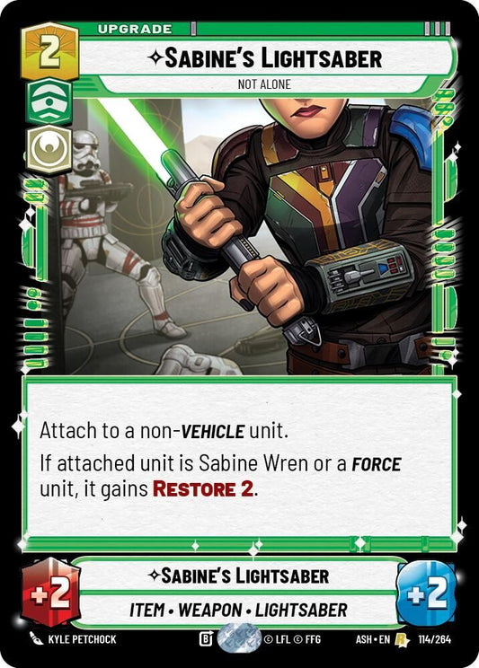 Sabine's Lightsaber - Not Alone 114/264 Rare Ashes of the Empire NM/M