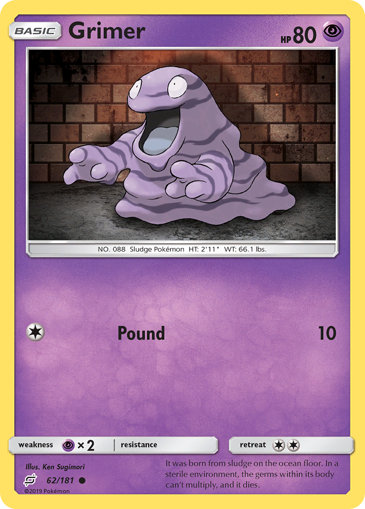 Grimer 62/181 Common Reverse Holo Team Up NM/LP