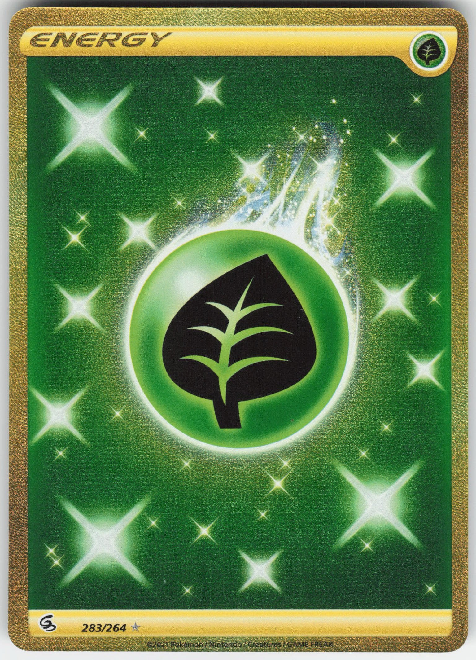 Grass Energy (Secret) Secret Rare SWSH08: Fusion Strike 283/264 NM