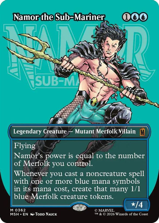 Namor the Sub-Mariner (Borderless) (362) 362 Foil Marvel Super Heroes NM/M