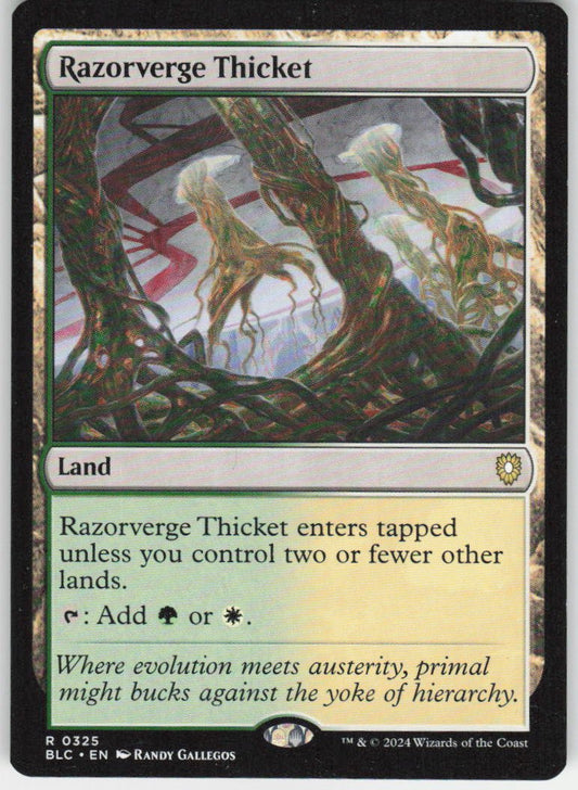 Razorverge Thicket R Commander: Bloomburrow 325 NM