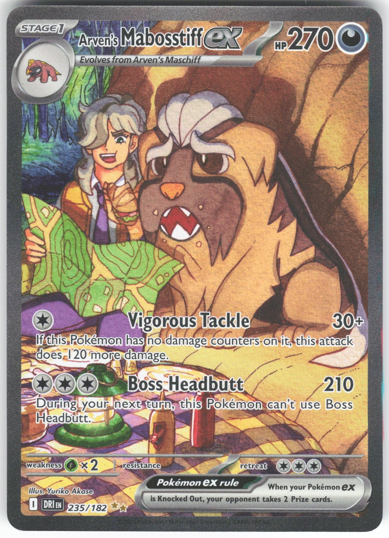 Arven's Mabosstiff ex - Special Illustration Rare SV10: Destined Rivals 235/182 NM