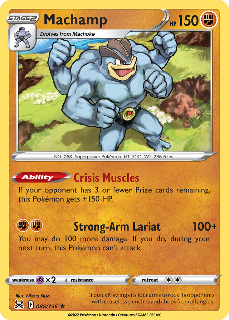 Machamp 088/196 Rare Lost Origin Holo NM/LP