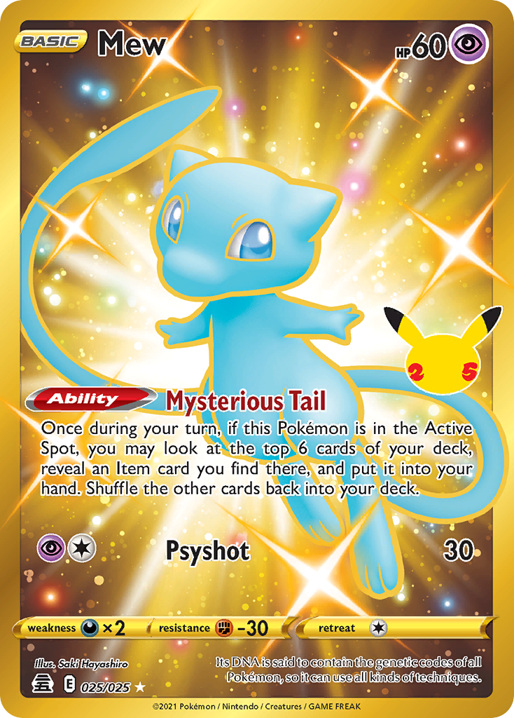 Mew 025/025 Rare Celebrations Holo NM/M