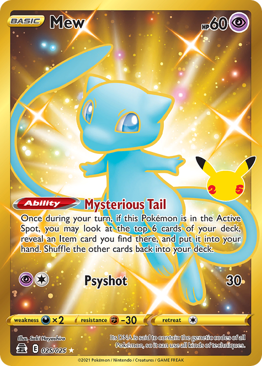 Mew 025/025 Rare Celebrations Holo NM/M
