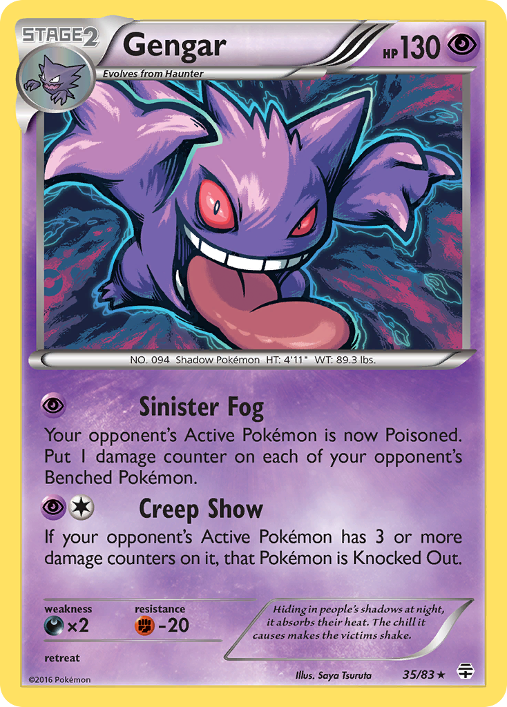 Gengar 35/83 Rare Generations Holo NM/M