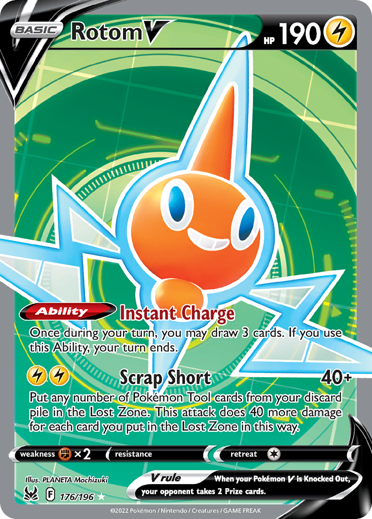 Rotom V 176/196 Ultra Rare Lost Origin NM/M