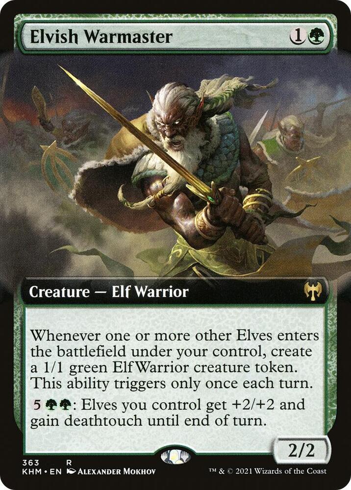 Elvish Warmaster (Extended Art) 363 Foil Rare Kaldheim NM/M