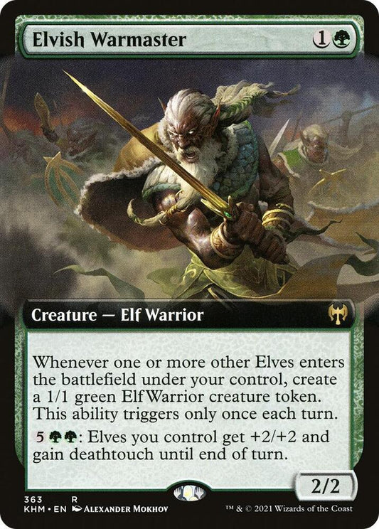 Elvish Warmaster (Extended Art) 363 Foil Rare Kaldheim NM/M