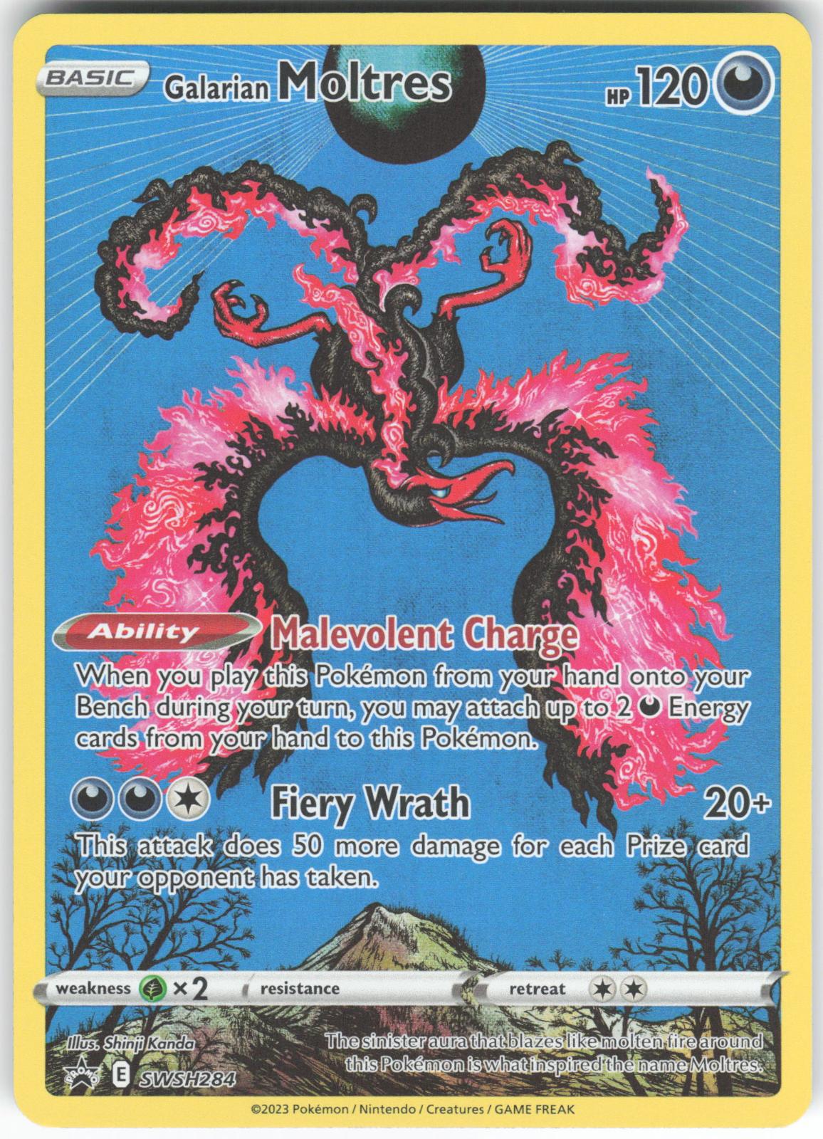 Galarian Moltres SWSH284 Promo Sword & Shield Promo Holo LP