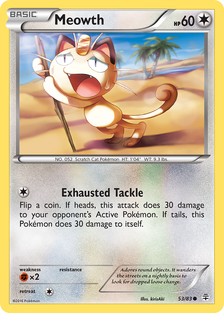 Meowth 53/83 Common Generations NM/M