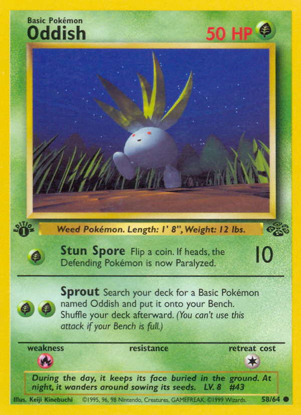 Oddish 58/64 Common Jungle Unlimited NM/M
