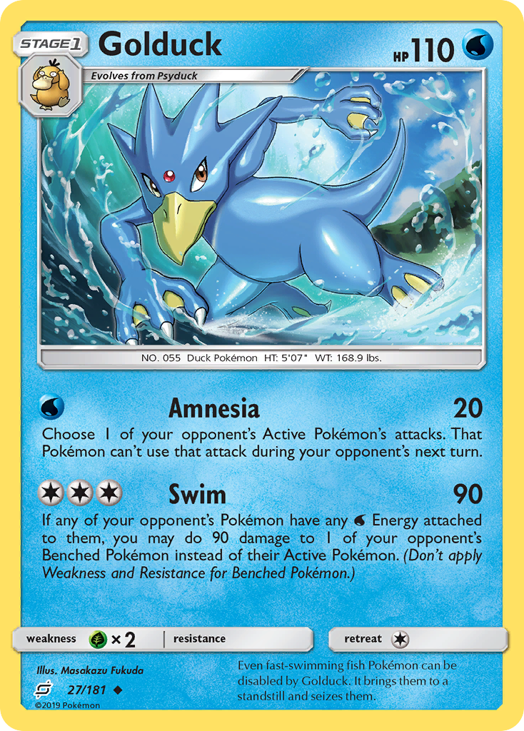 Golduck 27/181 Uncommon Team Up NM/LP