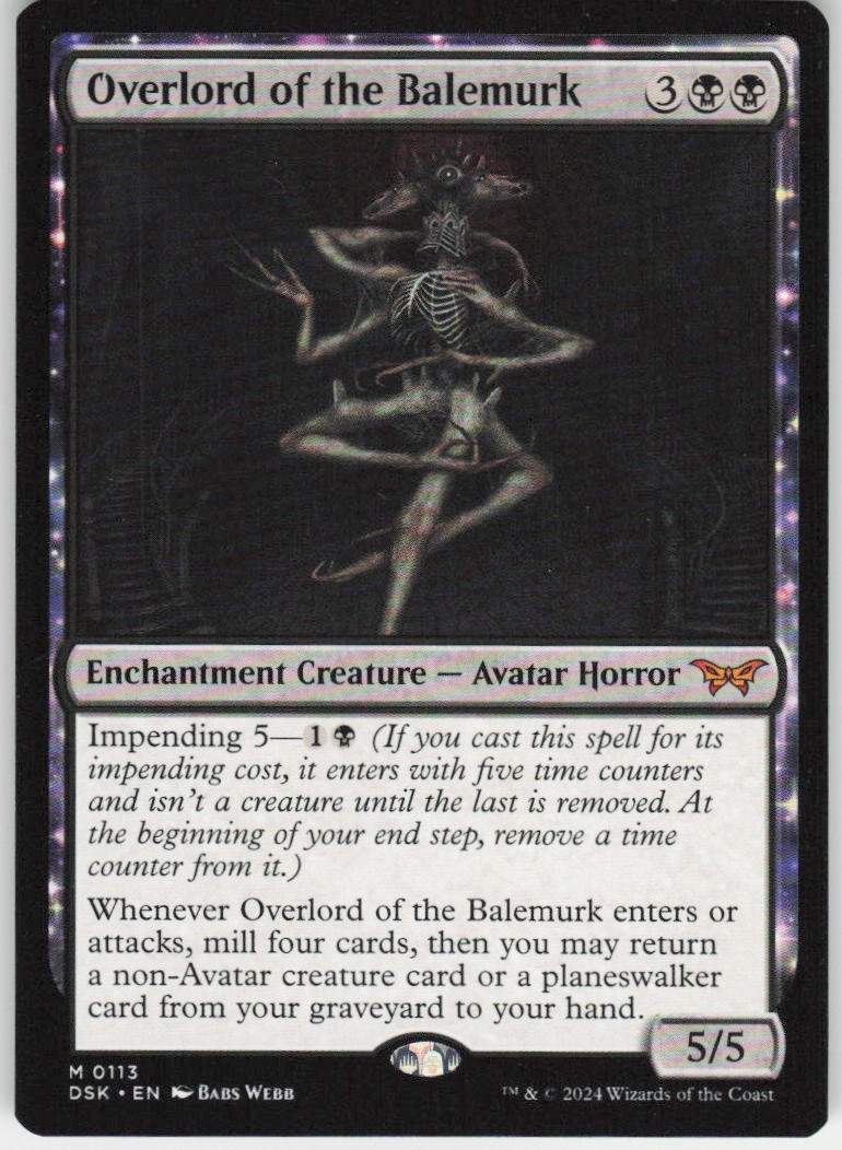 Overlord of the Balemurk M Duskmourn: House of Horror 113 NM