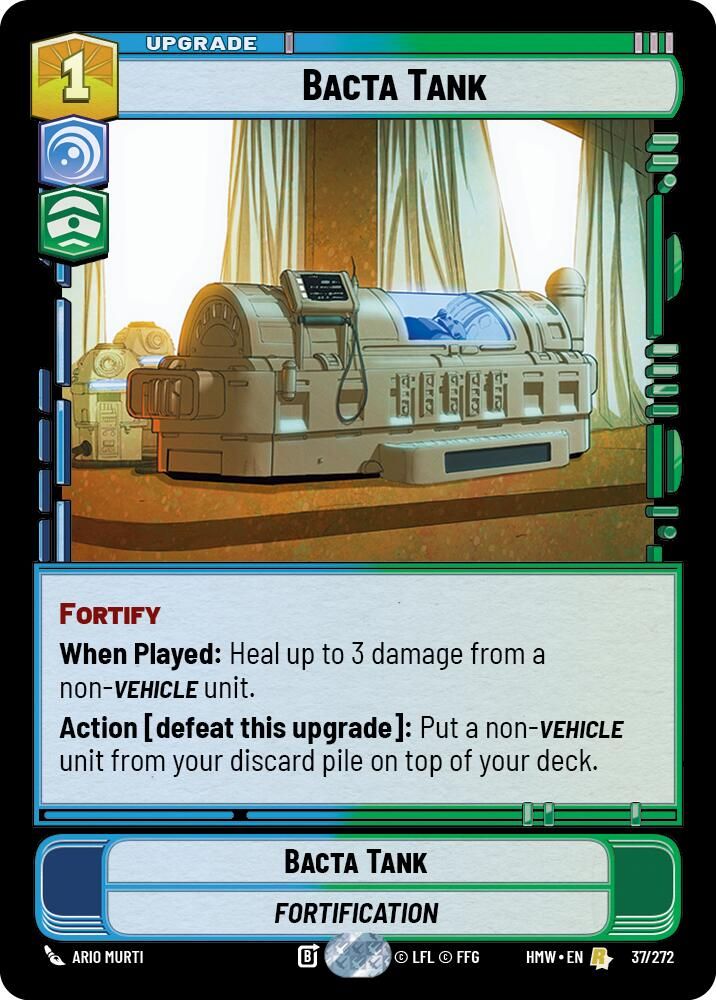 Bacta Tank 37/272 Rare Homeworlds NM/M