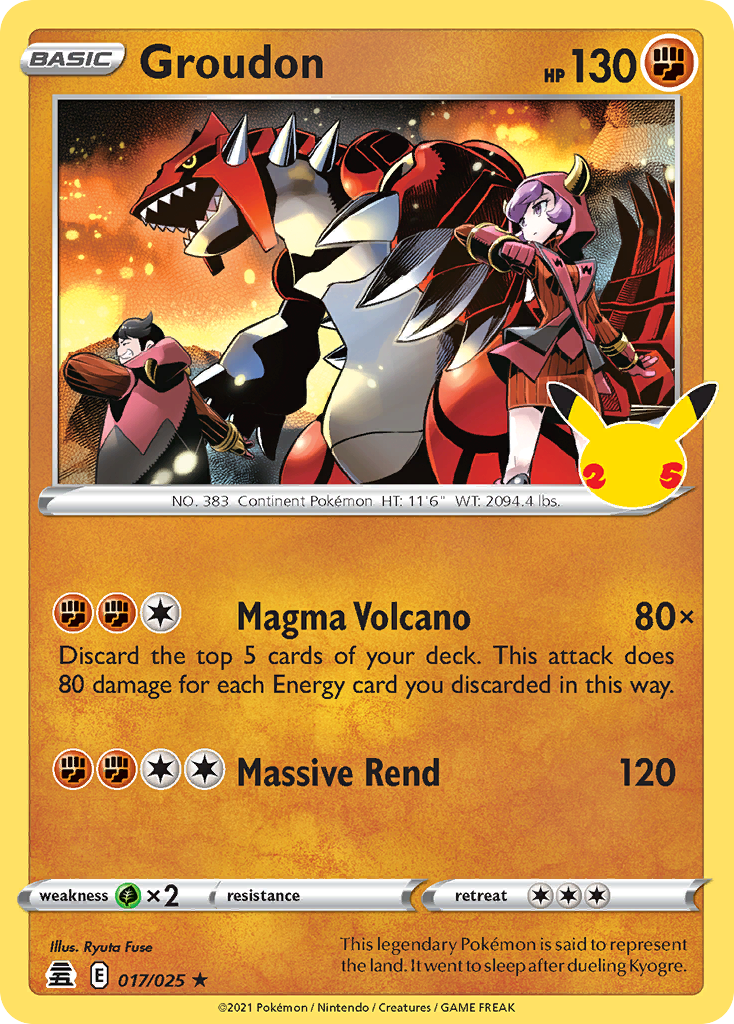 Groudon 017/025 Rare Celebrations NM/LP
