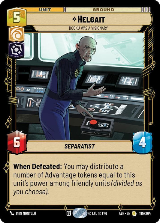 Helgait - Dooku Was a Visionary 195/264 Rare Ashes of the Empire NM/M