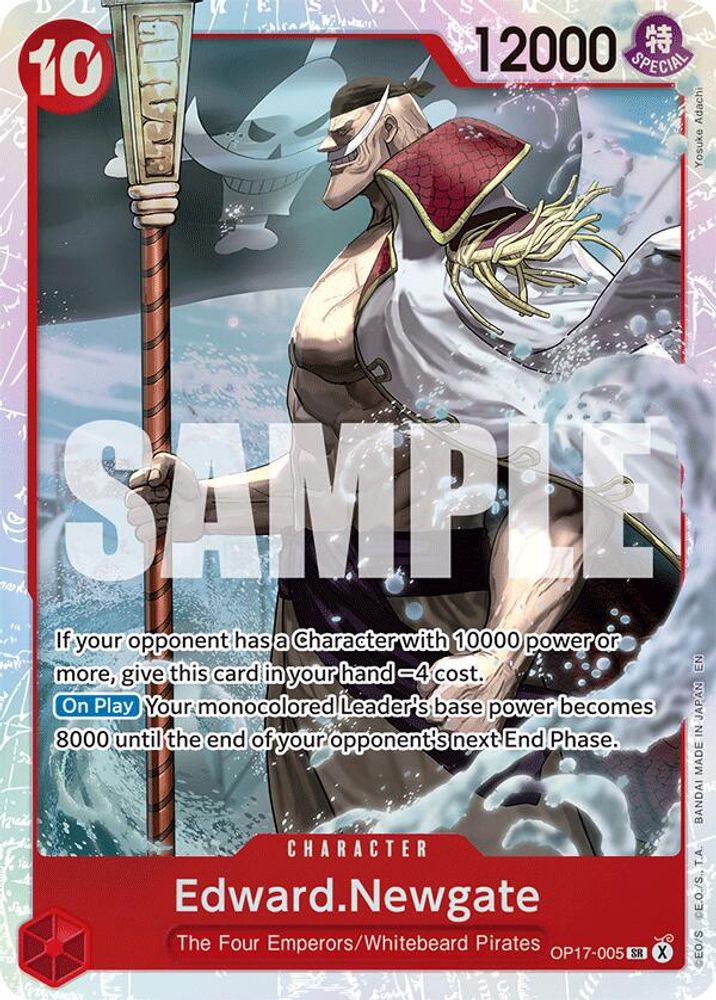 Edward.Newgate (005) OP17-005 Super Rare The World's Strongest Warriors NM/M