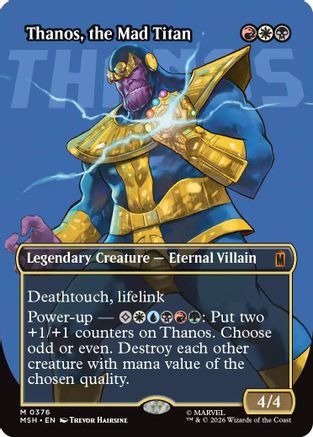 Thanos, the Mad Titan (Borderless) (0367) 376 Foil Marvel Super Heroes NM/M