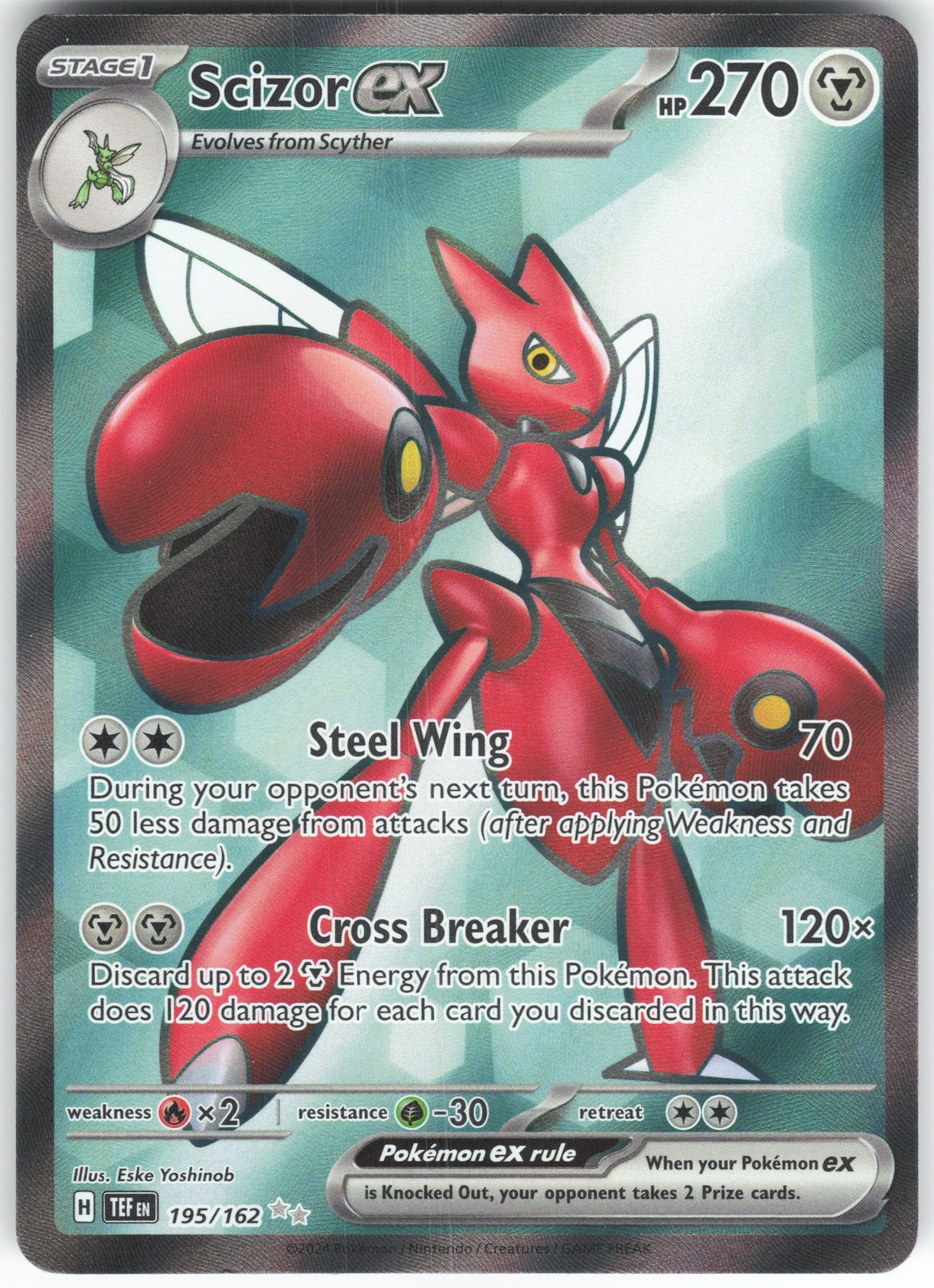 Scizor ex - Ultra Rare SV05: Temporal Forces 195/162 NM
