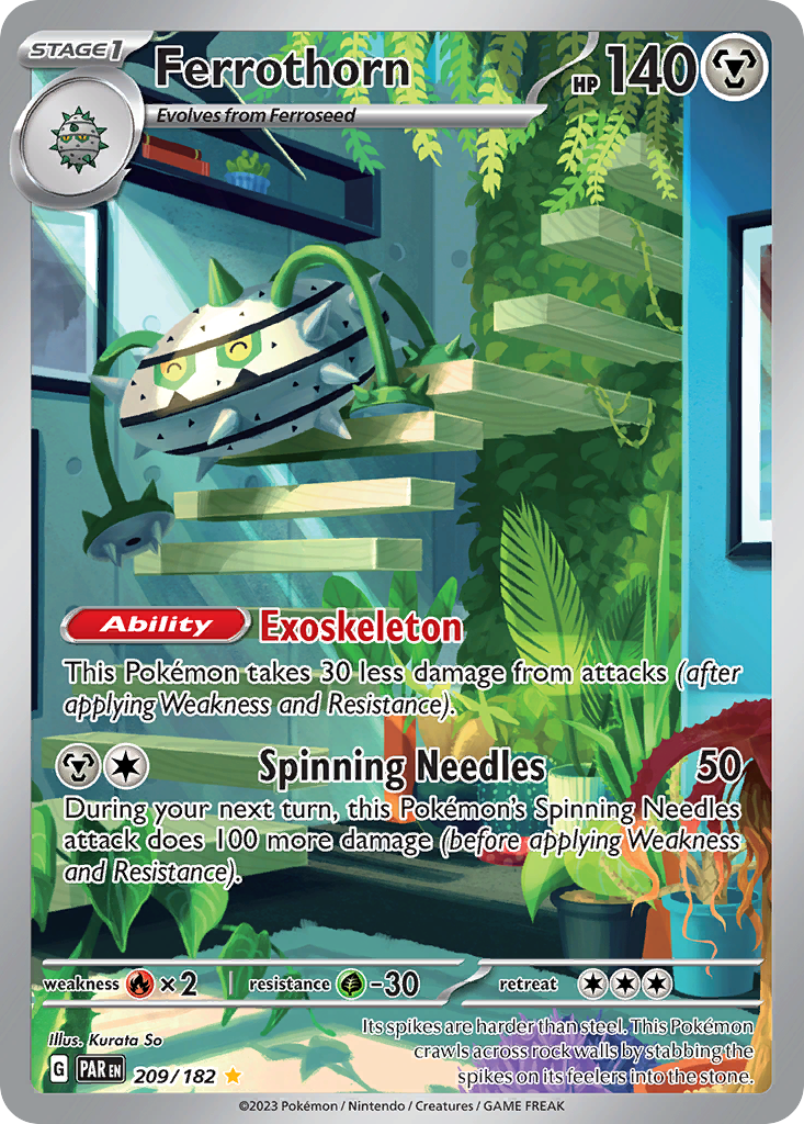 Ferrothorn 209/182 Illustration Rare Paradox Rift NM/M