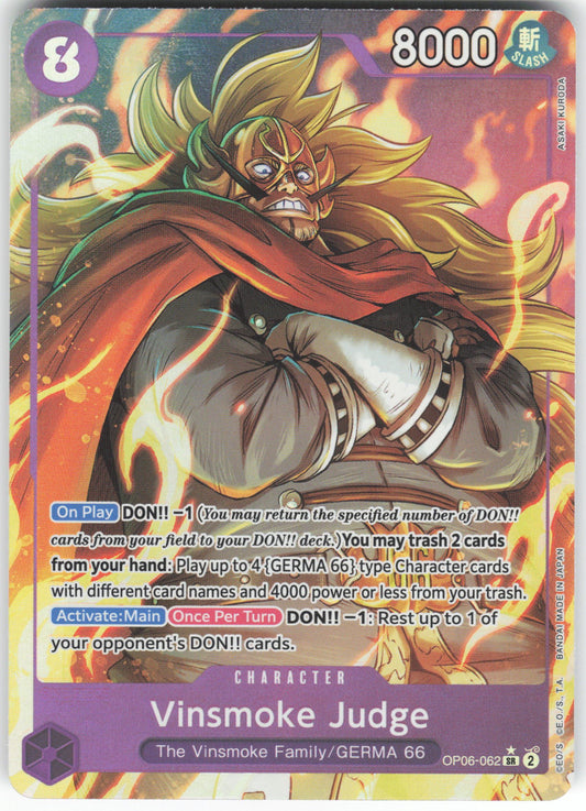 Vinsmoke Judge (Alternate Art) SR Wings of the Captain OP06-062 NM