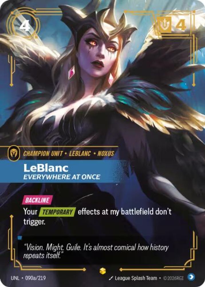 LeBlanc - Everywhere At Once (Alternate Art) 090A/219 Showcase Unleashed NM/M