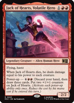 Jack of Hearts, Volatile Hero 693 Foil Rare Commander: Marvel Super Heroes NM/M