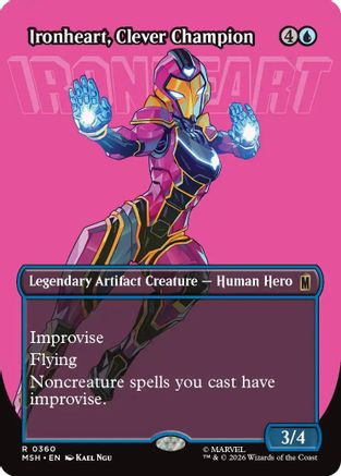 Ironheart, Clever Champion (Borderless) 360 Foil Rare Marvel Super Heroes NM/M